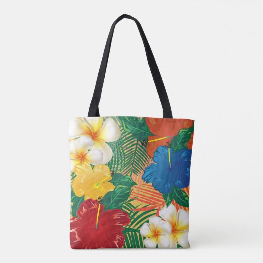 Exotisch tropisch ventilatorontwerp tote bag (Achterkant)