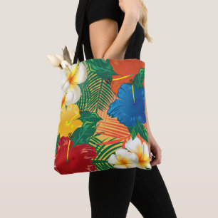 Exotisch tropisch ventilatorontwerp tote bag