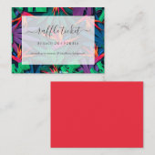 Exotisch tropisch Vrijgezellenfeest Raffle Ticket Informatiekaartje (Voorkant / Achterkant)