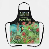 Exotisch Welkom in het tropische paradijs Aloha Schort (Voorkant)