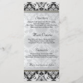 Exotisch Wit & Grijs Geometrisch Patroon Wedding M Menu (Achterkant)