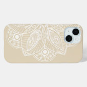 Exotisch wit Mandala op beige achtergrond Case-Mate iPhone Case (Achterkant (horizontaal))