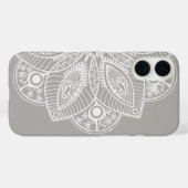Exotisch wit Mandala op grijze achtergrond Case-Mate iPhone Case (Achterkant (horizontaal))