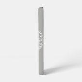 Exotisch wit Mandala op grijze achtergrond Samsung Galaxy Hoesje (Linkerkant)