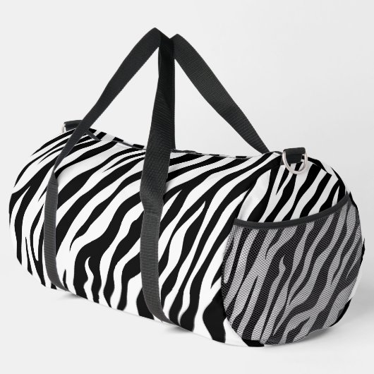 Exotisch zebra patroon Zwart en Wit Plunjezak (Rechterhoek)