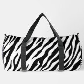 Exotisch zebra patroon Zwart en Wit Plunjezak (Achterkant)