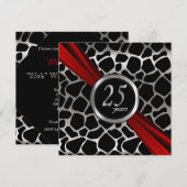 Exotische 25e Hochzeitdag Jubileum Kaart (Voorkant / Achterkant)