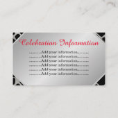 Exotische 25e Hochzeitjubileum Bruiloftdag Informatiekaartje (Achterkant)