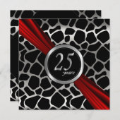 Exotische 25e Hochzeitjubileum Kaart (Voorkant / Achterkant)