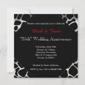 Exotische 25e Hochzeitjubileum Kaart (Achterkant)