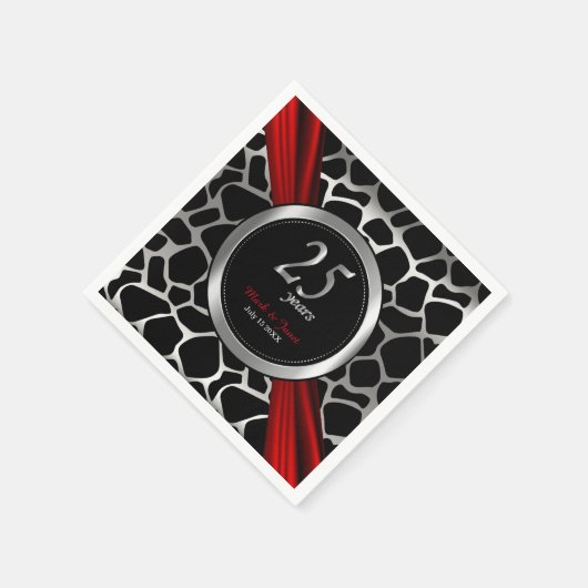 Exotische 25e zilverweddenschappen Jubileum Servet (Hoek)