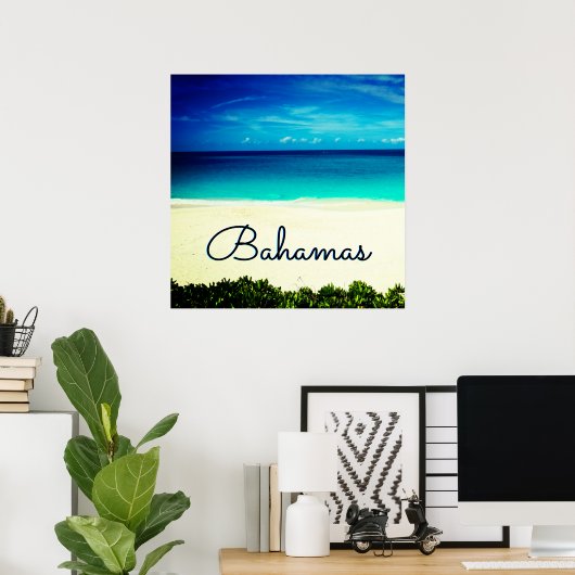 Exotische aangepaste reistekst poster (Thuiskantoor)