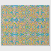 exotische abstracte kunst ziet er Indisch blauw en Cadeaupapier (Vlak)