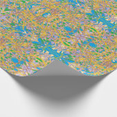 exotische abstracte kunst ziet er Indisch blauw en Cadeaupapier (Hoek)