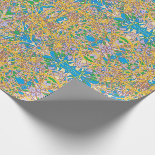 exotische abstracte kunst ziet er Indisch blauw en Cadeaupapier (Hoek)