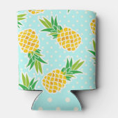 Exotische ananas: Blue Polka-dot fun. Blikjeskoeler (Achterkant)