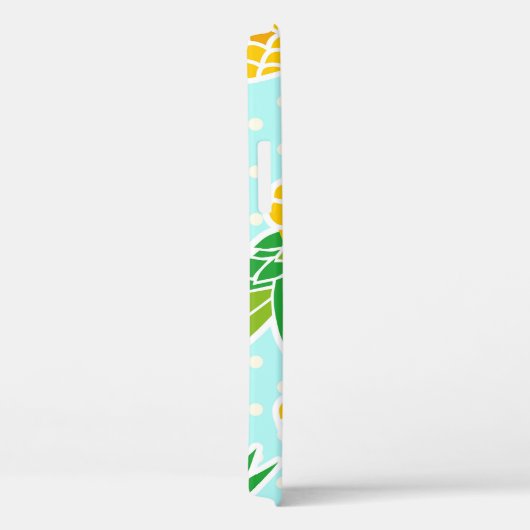 Exotische ananas: Blue Polka-dot fun. Case-Mate iPhone Case (Achterkant / Rechts)
