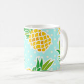 Exotische ananas: Blue Polka-dot fun. Koffiemok (Voorkant rechts)