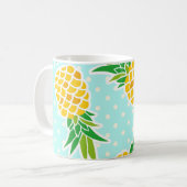 Exotische ananas: Blue Polka-dot fun. Koffiemok (Voorkant links)