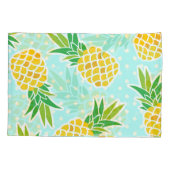 Exotische ananas: Blue Polka-dot fun. Kussensloop (Achterkant)
