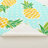 Exotische ananas: Blue Polka-dot fun. Sherpa Deken (3/4)