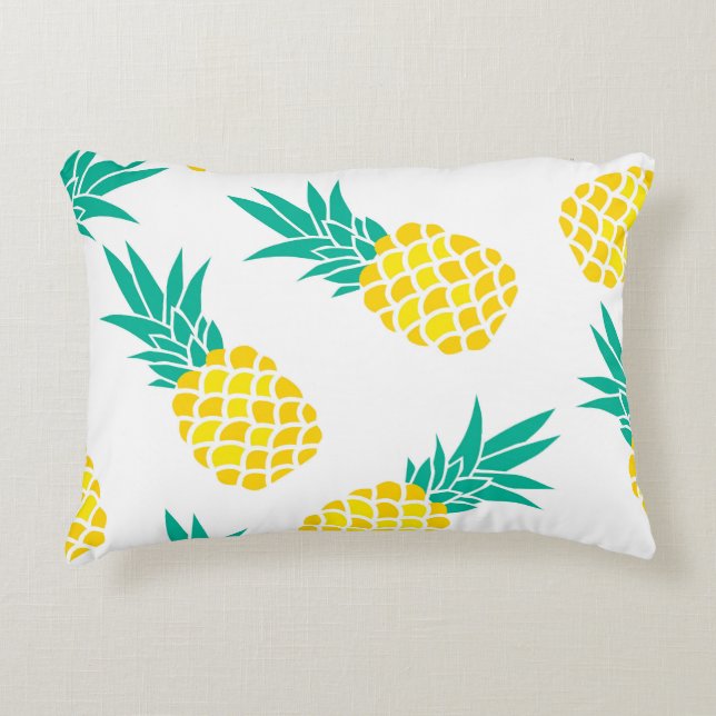 Exotische ananas: Geel genot. Accent Kussen (Voorkant)