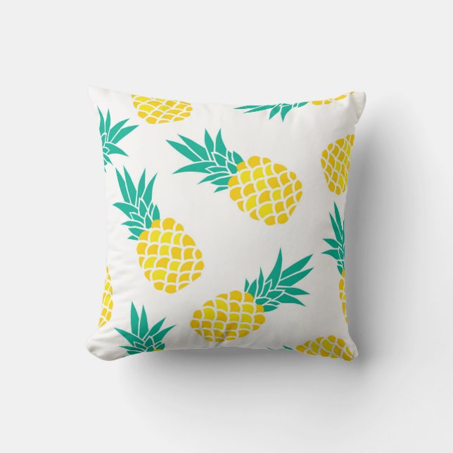 Exotische ananas: Geel genot. Kussen (Voorkant)