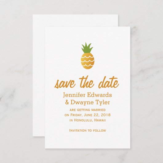 Exotische Ananas Kaart (Voorkant / Achterkant)