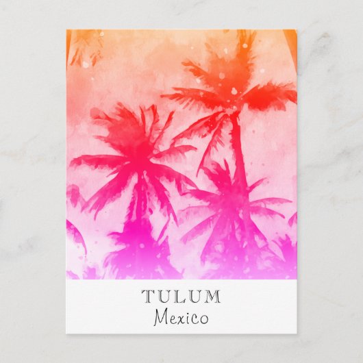 *~* Exotische AP25 Personaliseer reizen - Palm Lea Briefkaart (Voorkant)