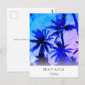 *~* Exotische AP25 Personaliseer Reizen * Palmblad Briefkaart (Voorkant / Achterkant)