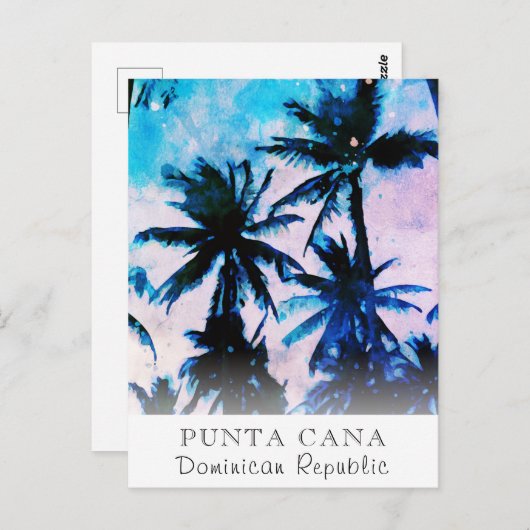 *~* Exotische AP25-reispalmrond personaliseren Briefkaart (Voorkant / Achterkant)