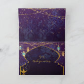 Exotische Arabische Nacht Lantaarns Kamelen Lamp Bedankkaart (Binnen)