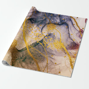 Exotische ART. Gulden zwijn, artistiek ontwerp. Sc Cadeaupapier