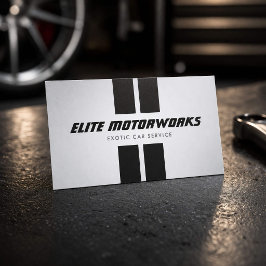 Exotische Autodienst Racing Strepen Grijs Visitekaartje