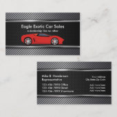 Exotische autoverkoop visitekaartje (Voorkant / Achterkant)