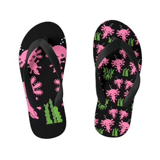 Exotische Axototl Salamander Kinder Teenslippers (Voetbed)
