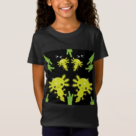 Exotische Axototl Salamander T-Shirt (Voorkant)