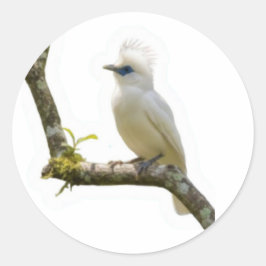 Exotische Bali Starling Vogel Cultureel Erfgoed St Ronde Sticker