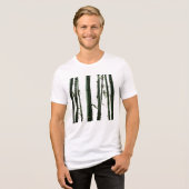 Exotische bamboe Bella + Canvas Tri-Blend Shirt (Voorkant volledig)