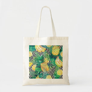 Exotische bananen Citroenen Tropisch Naadloos Tote Bag