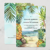 Exotische bestemming bruiloft kaart (Voorkant / Achterkant)
