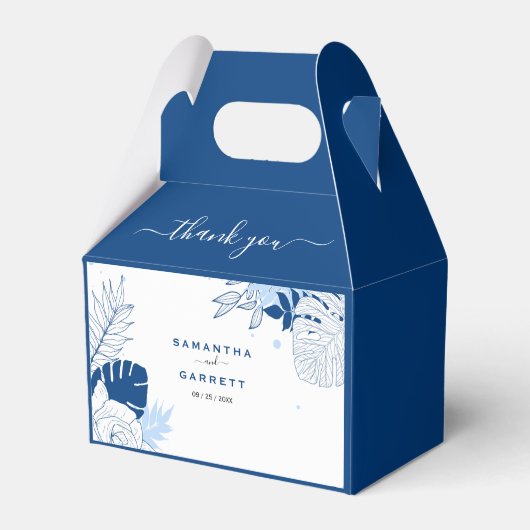 Exotische bladeren bedankdoosjes (Achterkant)