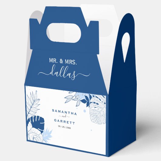 Exotische bladeren bedankdoosjes (Geopend)