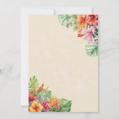 Exotische bladeren en bloemen verjaardag kaart (Achterkant)