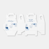 Exotische bladeren witte achtergrond gunst doos bedankdoosjes (Uitgevouwen)