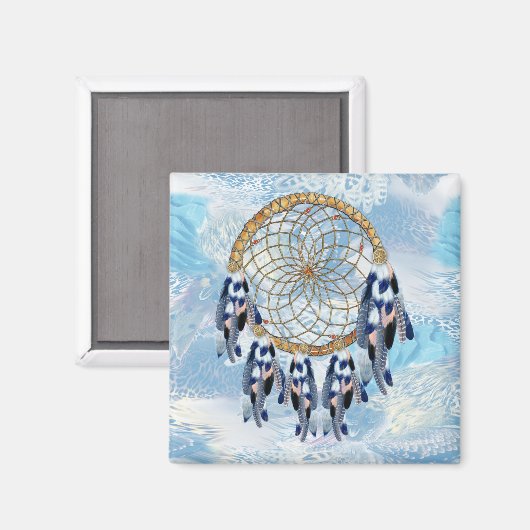 Exotische blauwe droomcadeautjes van Catcher Magneet (Voorkant / Achterkant)