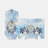 Exotische Blauwe Droomvanger Bruiloft Bedankdoosjes (Uitgevouwen)