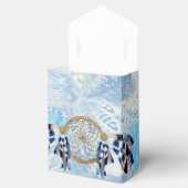 Exotische Blauwe Droomvanger Bruiloft Bedankdoosjes (Geopend)