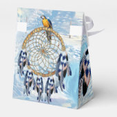 Exotische Blauwe Droomvanger Bruiloft Bedankdoosjes (Achterkant)