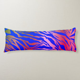 Exotische blauwe en roze tijger printplaat Pillow Lichaamskussen